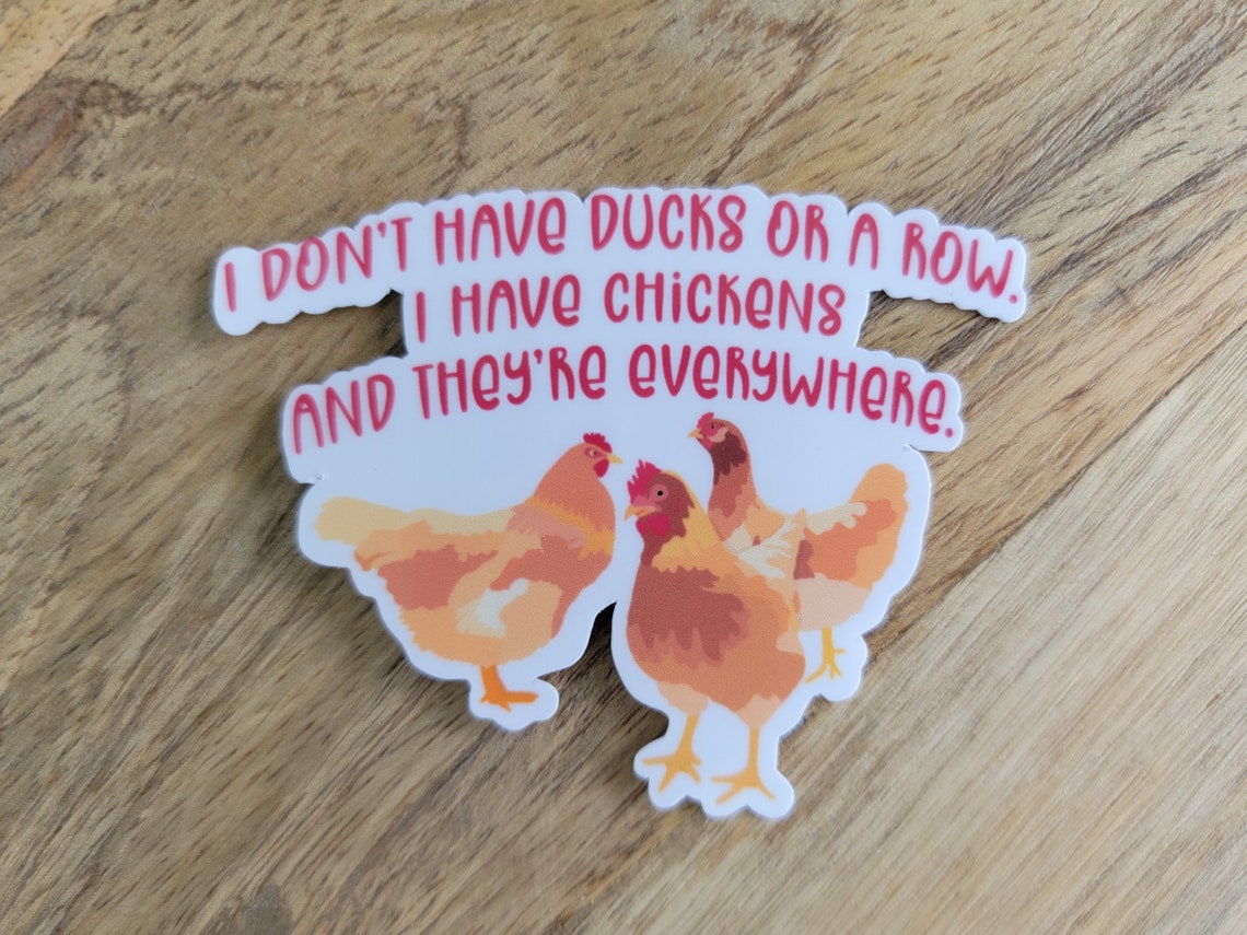 Señora de pollo loco pegatinas de pollo pegatinas de Etsy