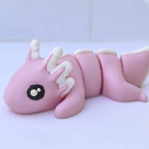3d printed axolotl figurine, bookshelf decor for teen, easter gift basket stuffer, office desk accessory for women, pick me up gift for girl