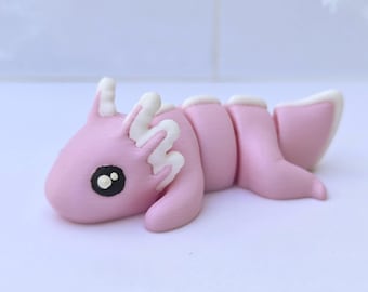 3d printed axolotl figurine, bookshelf decor for teen, easter gift basket stuffer, office desk accessory for women, pick me up gift for girl