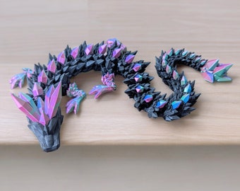 Crystal Dragon fidget, desk pet mini 3d animal, dragon gift for women, Crystal decor for office, Easter basket stuffer for teen, grad gift