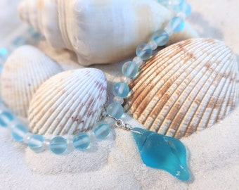 Conch shell jewelry, sea shell anklet, beach jewelry for daughter, boho gifts for college girls, sea glass ankle bracelet for mom, aura bead