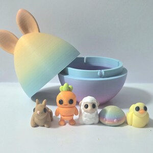 Mini 3d printed easter egg stuffers, 3d printed confetti, easter prize egg for kids, easter gift basket stuffer for teen, sensory bin filler