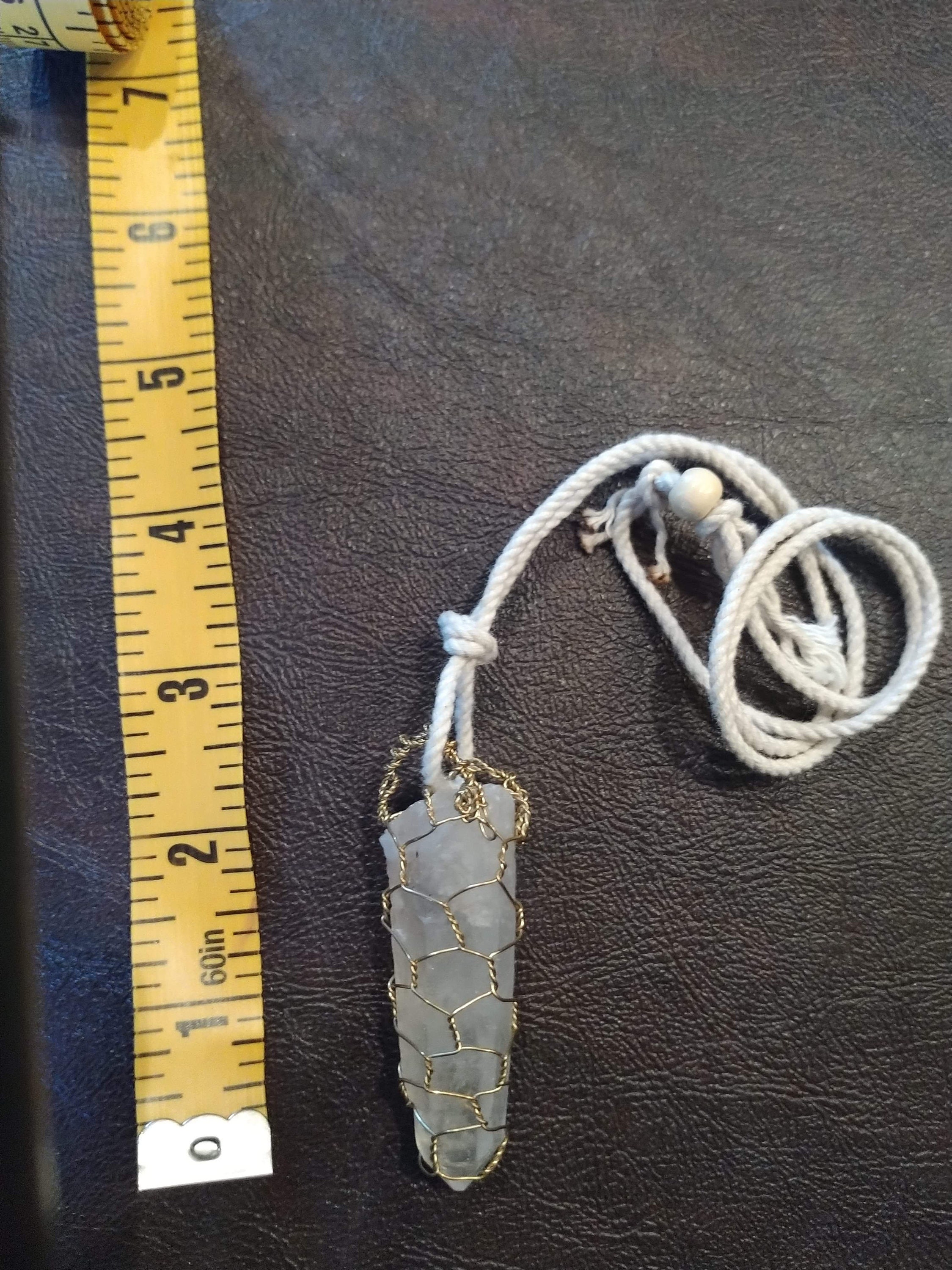 Handmade Wirewrapped Crystal Necklace Etsy