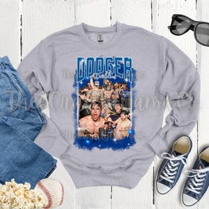 LA D Daddies Crew Neck Baseball Sweater