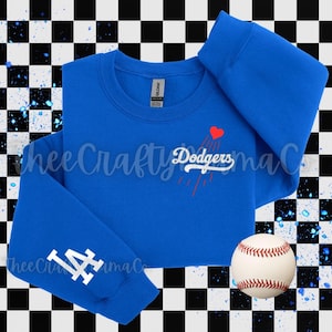 Los Dodgers Crewneck Sweater Royal Blue Baseball Los Angeles