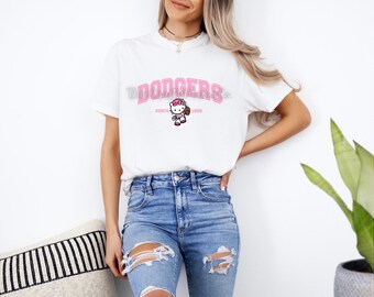 Hello Kitty LA Dodgers Unisex T-shirt, Blue Baseball Shirt