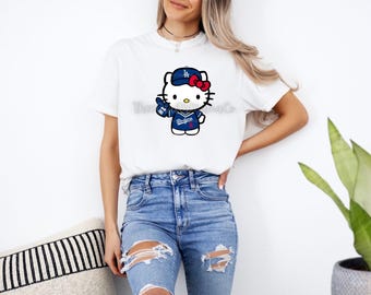Hello Kitty LA Dodgers Unisex T-shirt, Blue Baseball Shirt