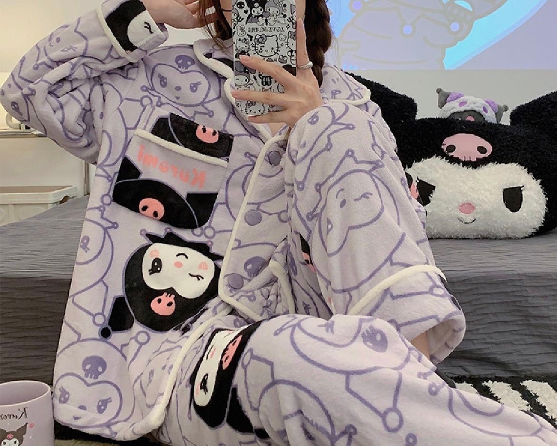 Kuromi Pajama Pants Shirt Set Etsy Australia