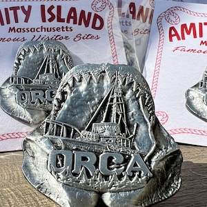 JAWS - Amity Island Summer Tourist Pin  - ORCA - QUINT vintage 1975 - 50th Anniversary