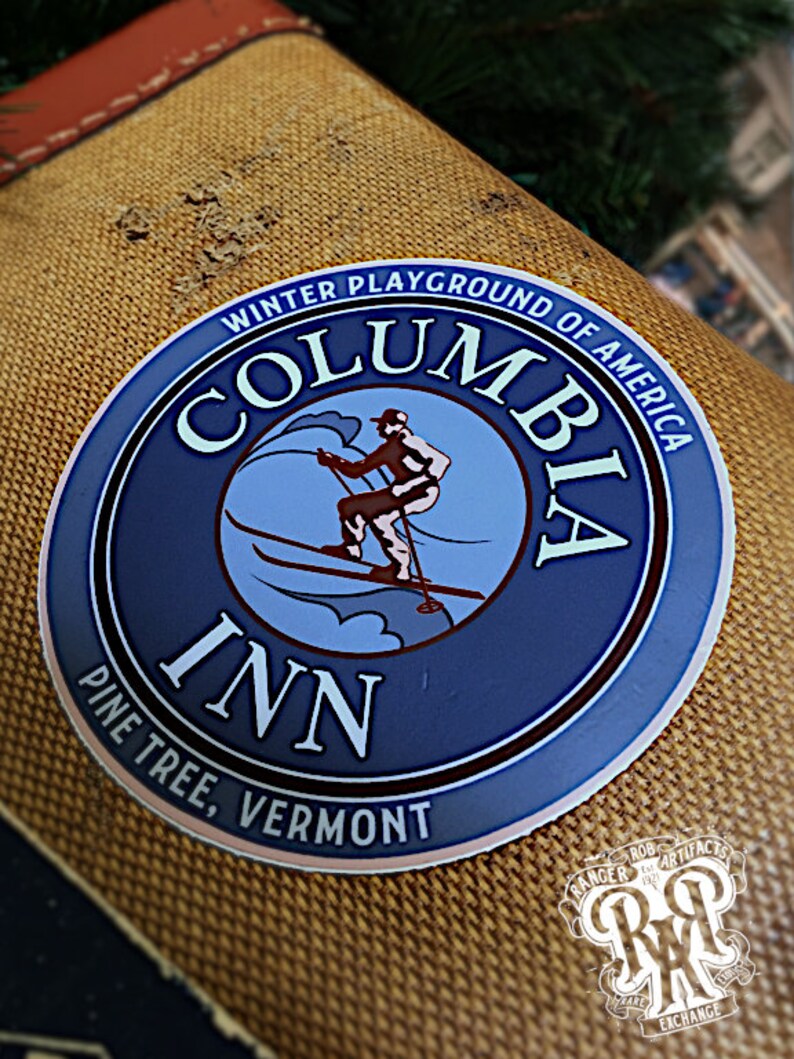 Columbia Inn Luggage Sticker - White Christmas - Classic - Holiday - Bing - Danny - Crosby - Kaye bild 2