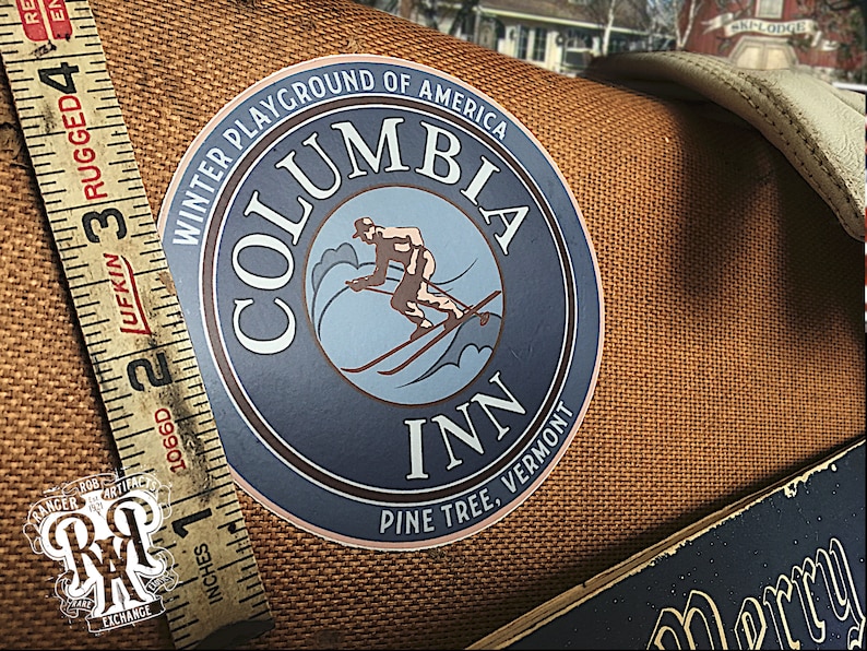Columbia Inn Luggage Sticker - White Christmas - Classic - Holiday - Bing - Danny - Crosby - Kaye bild 3