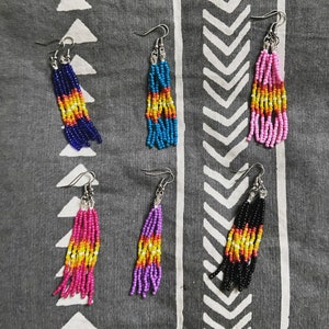 Handmade Native Inspired Beaded Earrings / Indigenous design