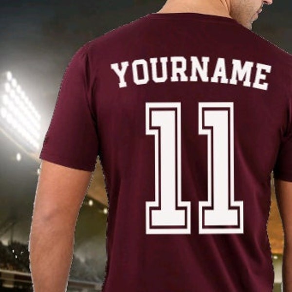 Custom iron on jersey number and name, personalized football kit name number and decal, Personalized team jersey number, world cup ki