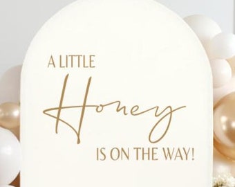 A Little Honey is on the Way Banner, Baby Shower Htv or Sticker Sign | Gender Reveal Girl or Boy,  Baby Shower Backdrop Decor Sign Party