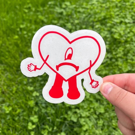 Bad bunny Sad heart Decal, Bad Bunny Decal,Un Verano Sin Ti  Sticker