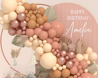 Personalized Happy Birthday Decal for Balloon Arch - Personalized  Decal - Custom Birthday Name Sticker - Birthday Decoration - DECAL ONLY