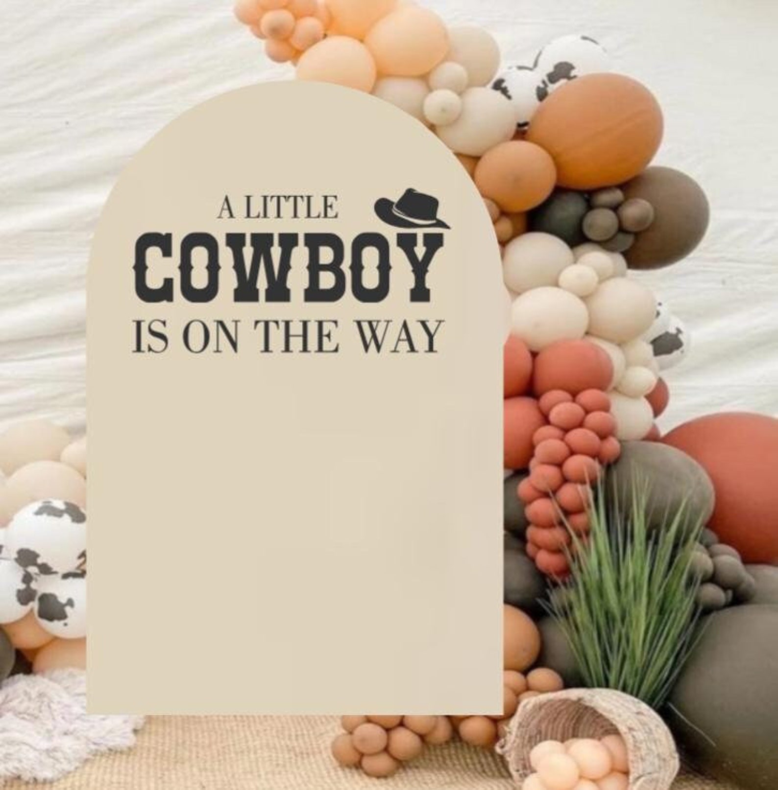 A Little Cowboy is on the Way, Cowboy is in Town, Baby Shower Decal ...