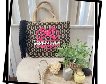 CUSTOM BURLAP TOTE bags Personalized Bridesmaid Gift Bag Custom Name Bachelorette Party Beach Jute Bag Mother of Bride Wedding Favors gift