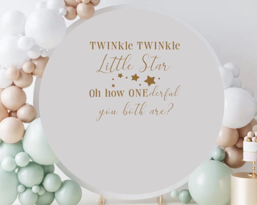 Twins Sign Twinkle Twinkle Little Star - Baby Shower or Birthday ...