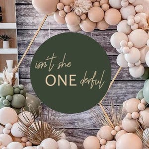 Isn't She ONEderful First Birthday Party Theme. First Birthday Decorations Decor Boy Girl. Iron On Decal Sign Custom. Birthday One Year Old