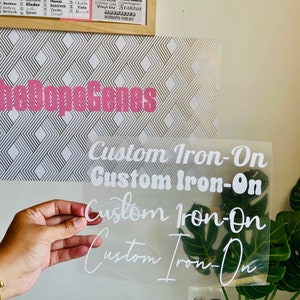 Custom Iron On Vinyl Decals For T-Shirts - DECAL ONLY - Personalized Heat Transfer Vinyl Decal - Text / Image / Logo - Custom HTV for Shirts