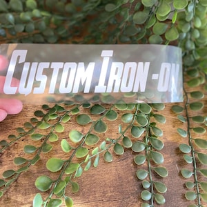 Custom Iron On Vinyl Decals For T-Shirts - DECAL ONLY - Personalized Heat Transfer Vinyl Decal - Text / Image / Logo - Custom HTV for Shirts