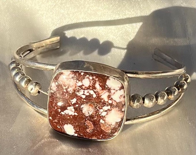 Wild Horse and Sterling Silver Cuff