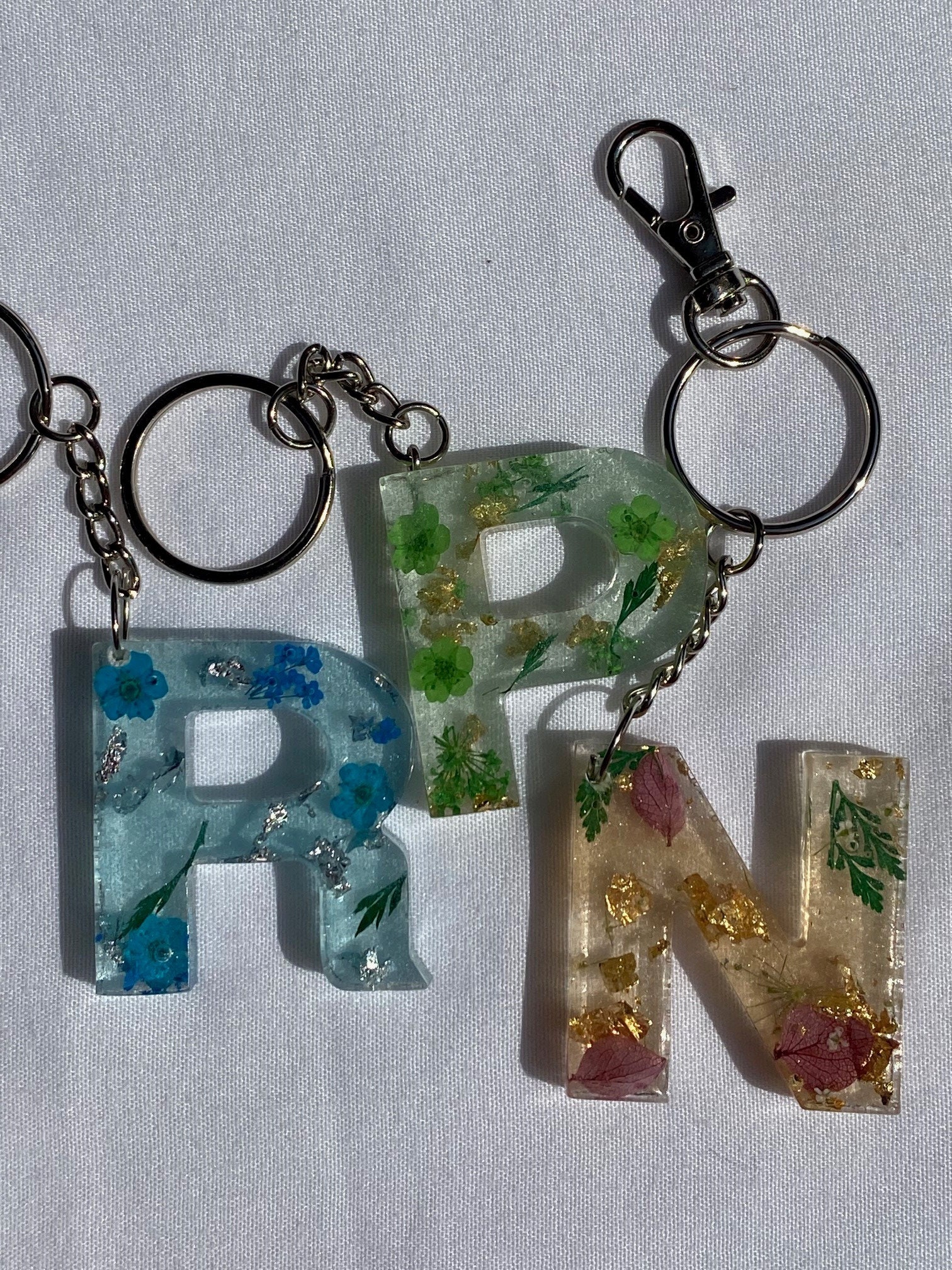 Letter Keychains Etsy
