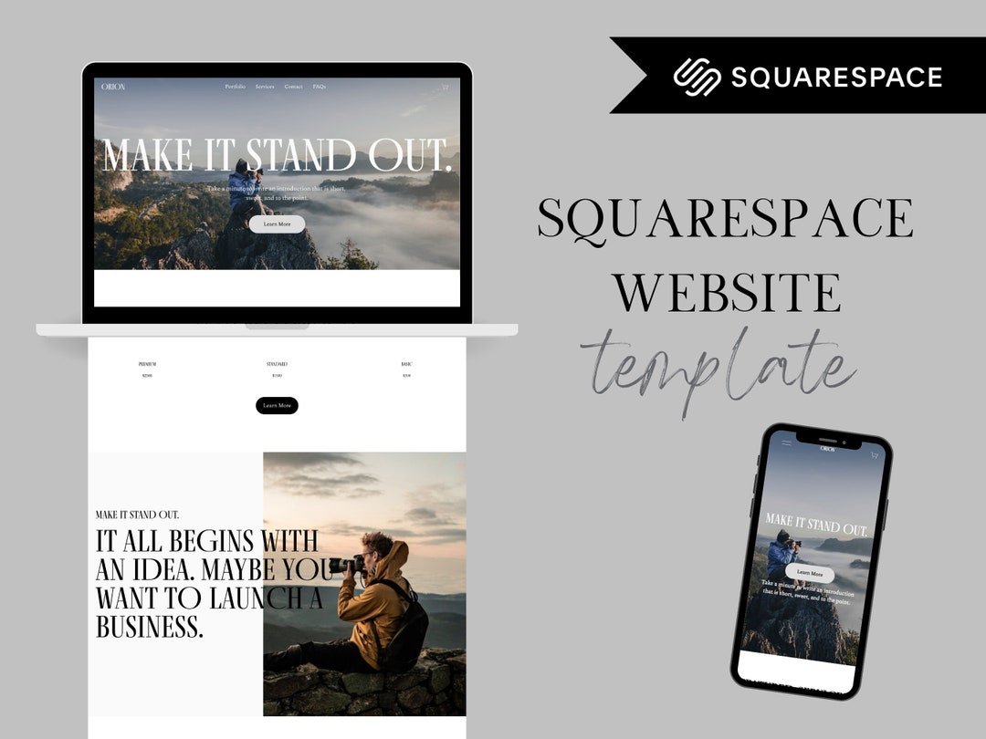 Squarespace Template Squarespace Website Template Etsy