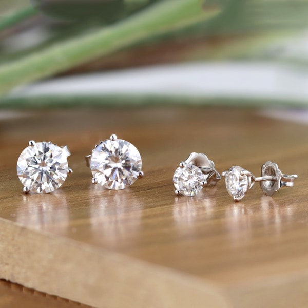 Mother's Day Special: Elevate Your Style with Genuine 925 Sterling Silver Diamond Stud Earrings - Perfect for Every Occasion