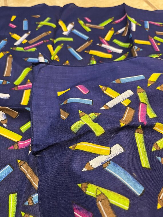 1990s School Teacher Flag Bandana Vintage 80s/ 90s Gem 1990s School Teacher Flag Bandana Vintage 80s/ 90s Gem