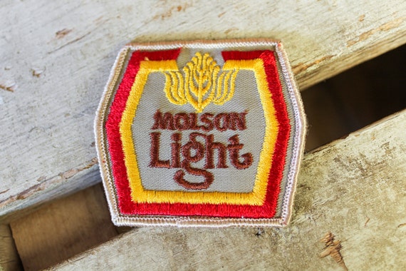 Vintage 1980s Patch - 'Molson Canadian' Light Bee… - image 1