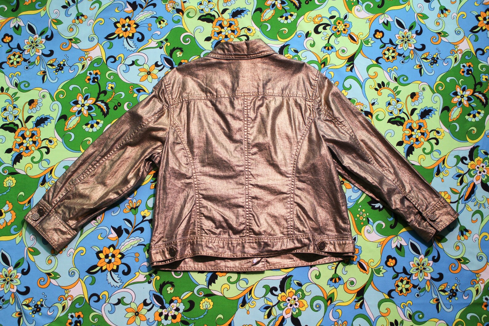Vintage Y2K Metallic Gold Jacket Chico's Early 2000s Etsy