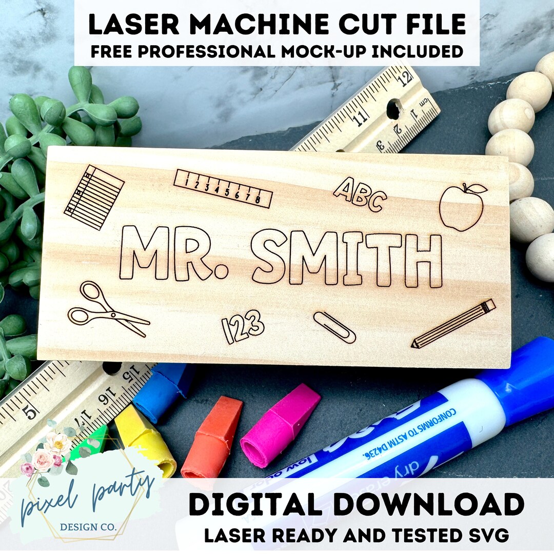 DIGITAL File Teacher Appreciation Dry Erase Laser File - SVG Score File ...