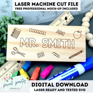DIGITALE Datei Wertschätzung des Lehrers Dry Erase Laser-Datei - SVG Score-Datei SVG Digitaler Download Laser-Schneidemaschine Datei Lehrer Geschenkidee