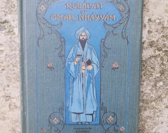 ANTIQUE Rare -- Rubaiyat of Omar Khayyam: Illustrated Poetry, 1905. Gift Book.