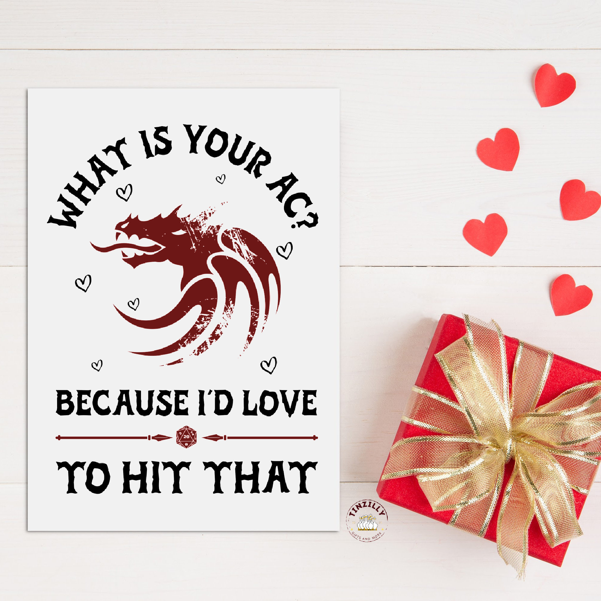 Dungeons And Dragons Valentine's Day Card Dnd Birthday - Etsy