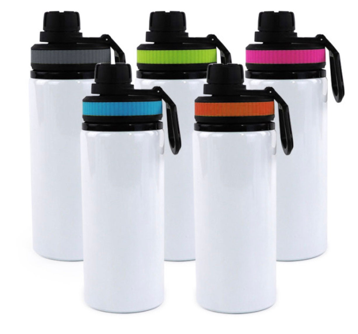 Sublimation Water Bottle with Carabiner Clip - 600ml or 750 ml – REAL BLANKS