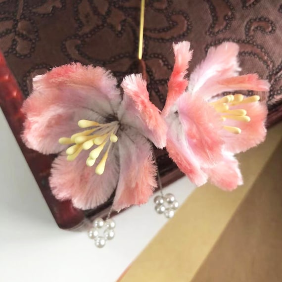 Mulberry Silkpeach Blossom Broochtraditional Etsy Australia