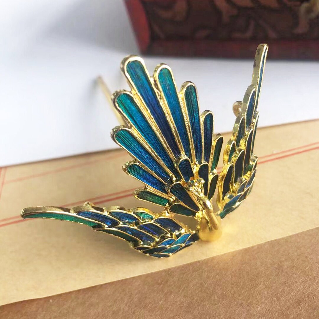 Kingfisher Craftbroochphoenixphenixpeacock - Etsy