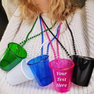 Beaded shot glass necklace cheap