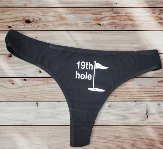 19th Hole Funny Black Thong. Bachelorette Party Gift. Golf Thong Gift.  Bride Lingerie Gift. Golf Underwear Panties. Bridal Party Gift Idea. -   Canada