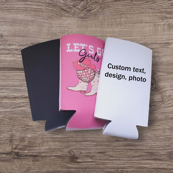 Custom Slim Can Cozie, Custom Bachelorette Party Cozie, Custom Birthday Slim Cozies, Custom Photo Cozies, Personalized Wedding Cozies Favors