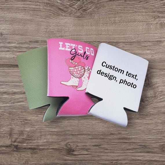 Custom Regular Can Cozie, Custom Bachelorette Party Cozie, Custom Birthday Beer Cozie, Custom Photo Cozie, Personalized Wedding Cozie Favors