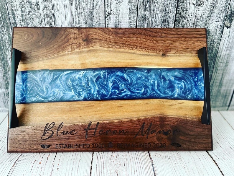 Epoxy Cutting Board Resin Charcuterie Board Epoxy Serving Etsy