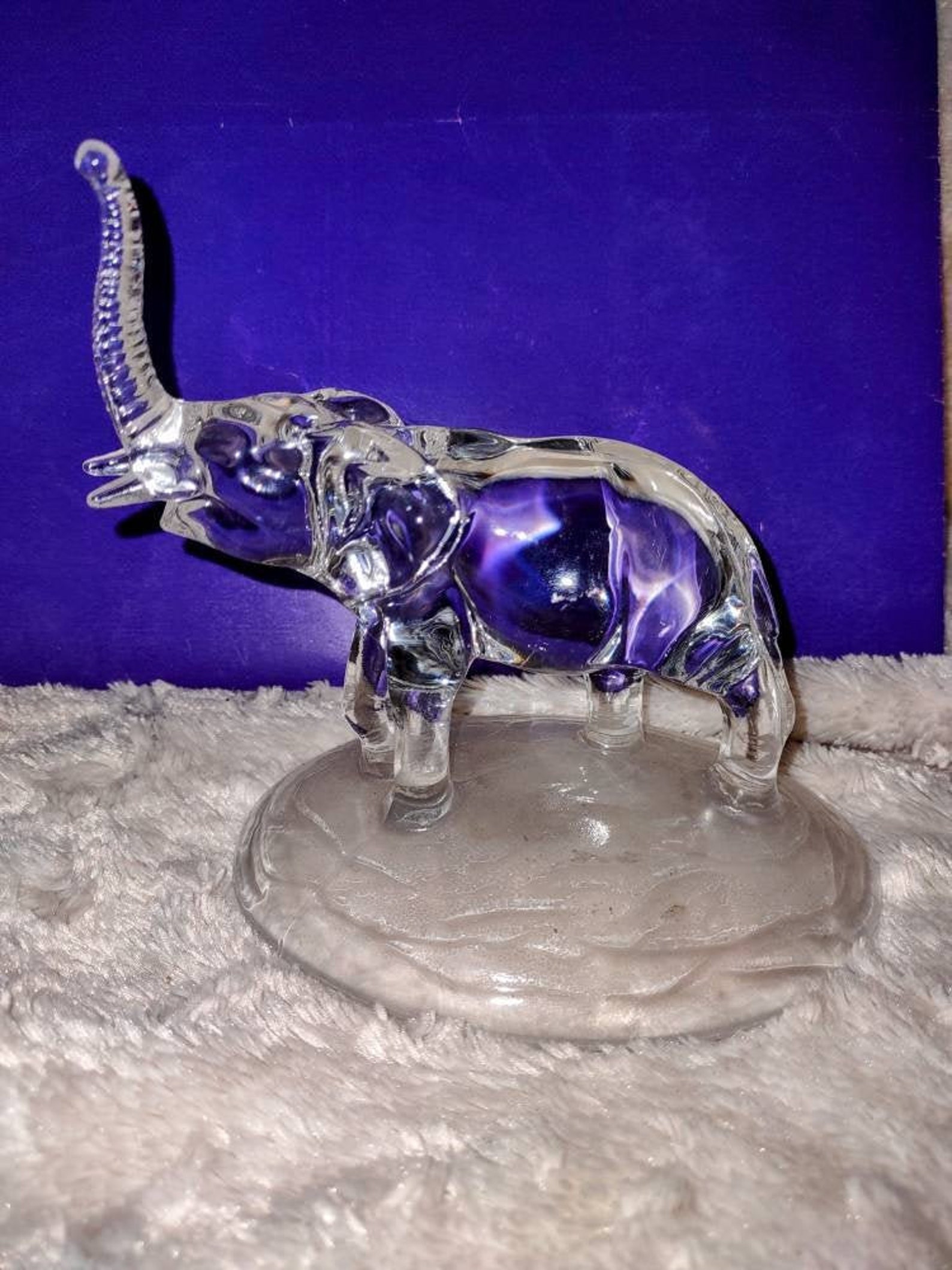 Cristal D'Arques Crystal Elephant Figurines Etsy