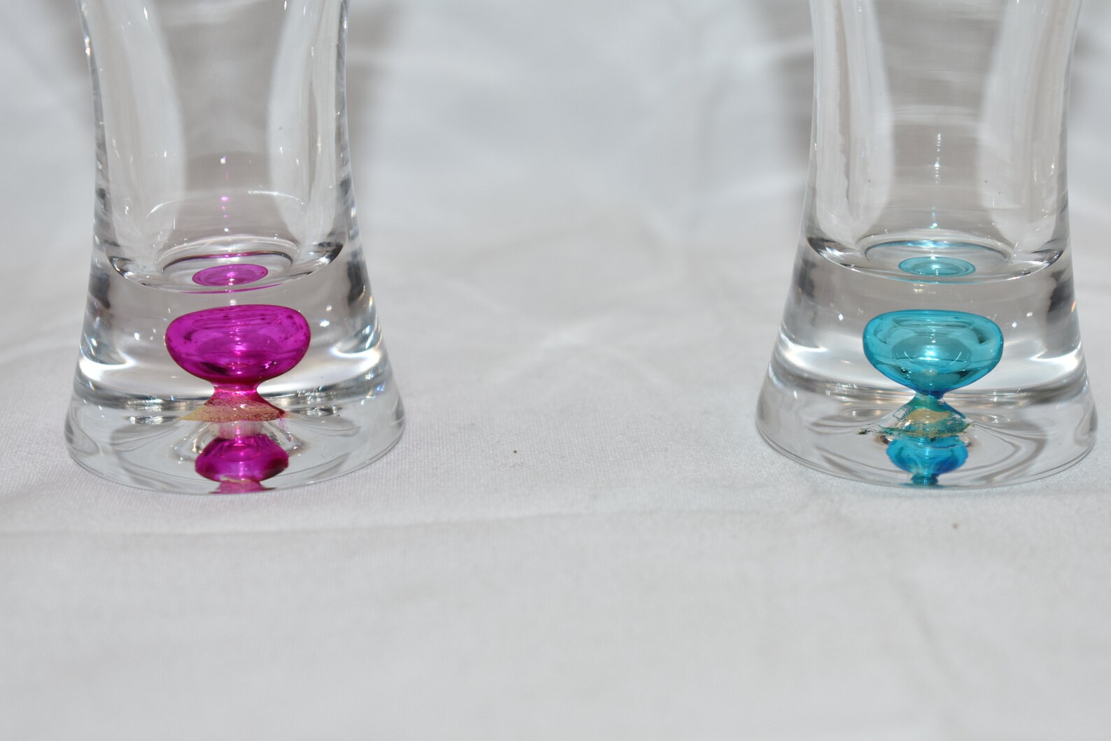 Vintage Stem Blown Colored Bubble Cordial Shot Glasses Set of Etsy