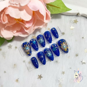 The Heart Press On Nails | Howl Press On Nails | Moving Castle | Ghibli nails | Glue On Nails | Handmade Nail | Custom Nails