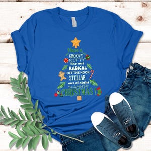 Retro words Holiday shirt I Festive word art Christmas t-shirt I Funny x-mas party tee I Bella Canvas Unisex t-shirt I Christmas graphic tee
