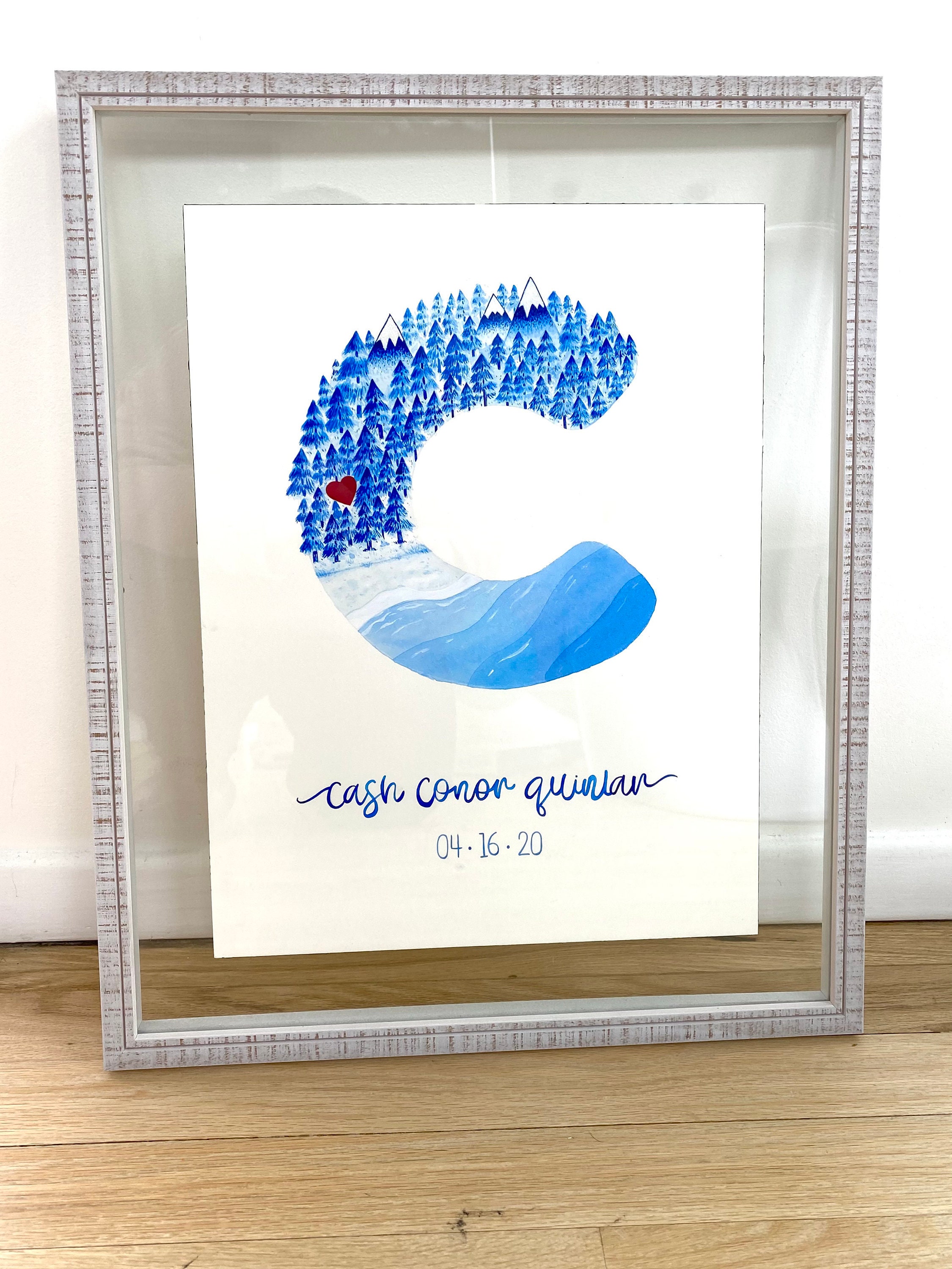 Custom Children's Monogram Art - Etsy